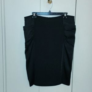 Black Armani pencil skirt with silk on the sides